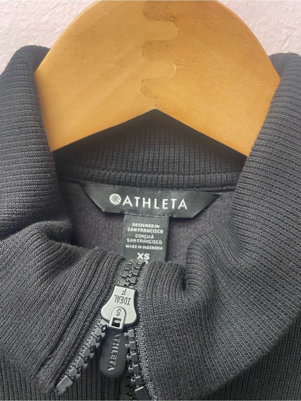 Athleta Black Half-Zip Sweatshirt Dress - Picture 5 of 8